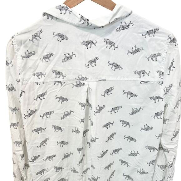 Jane and Delancey Button Up Shirt Colorful Animal Print M - Picture 8 of 8